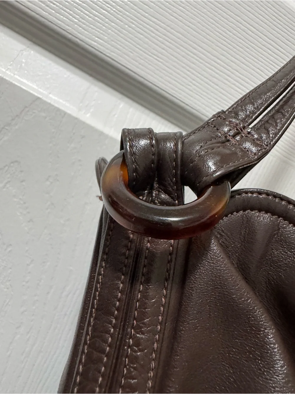 Classic Brown Leather Shoulder Bag